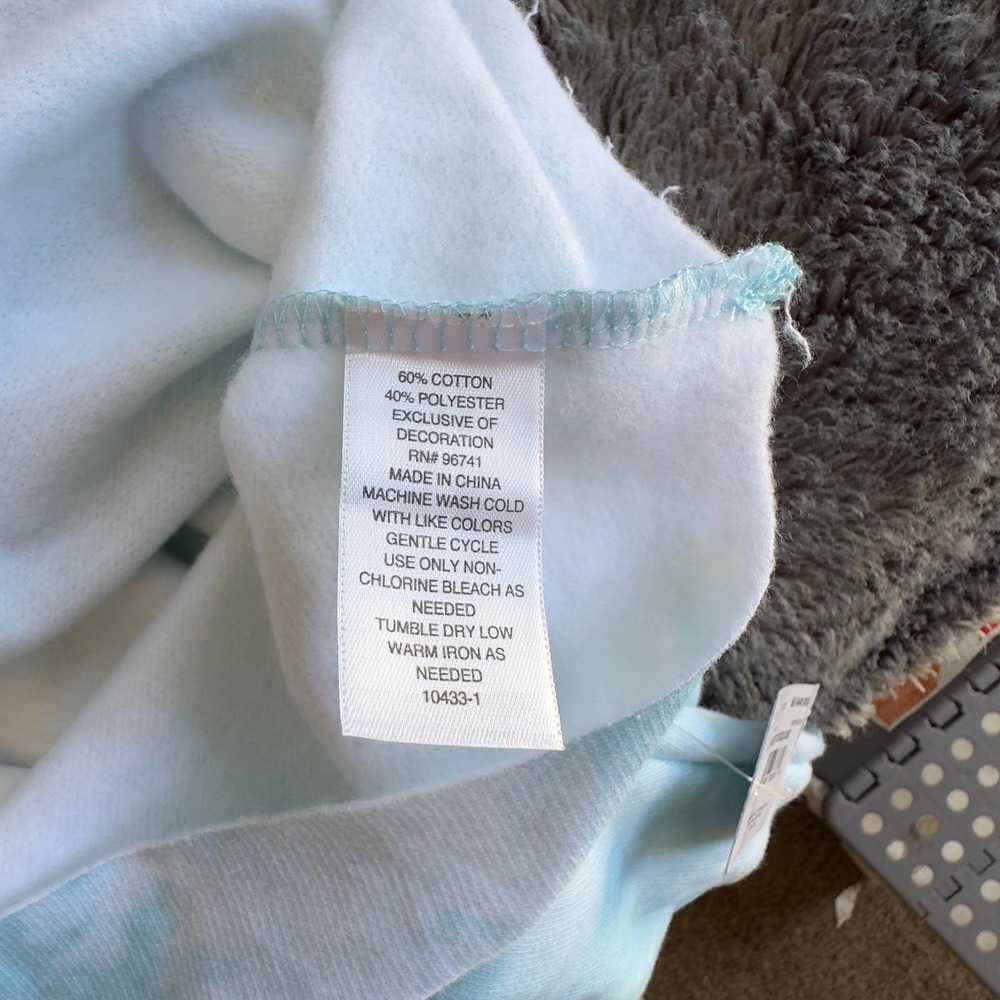 NWT Flirtitude Active Teal Tie Dye Cropped Hoodie -LARGE - Picture 8 of 10